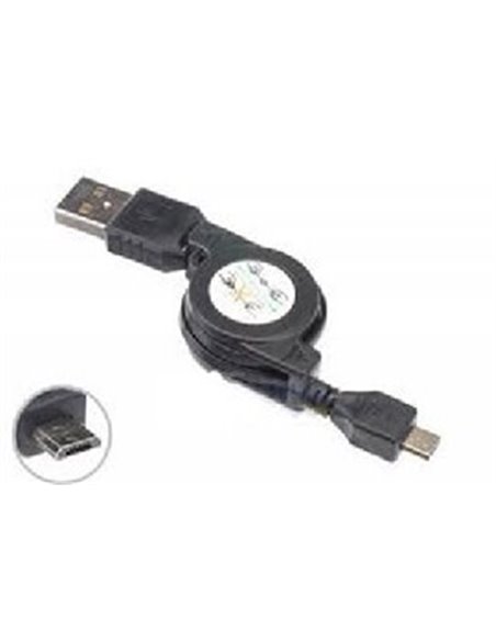 CAVO MICRO USB RETRAIBILE COLORE NERO