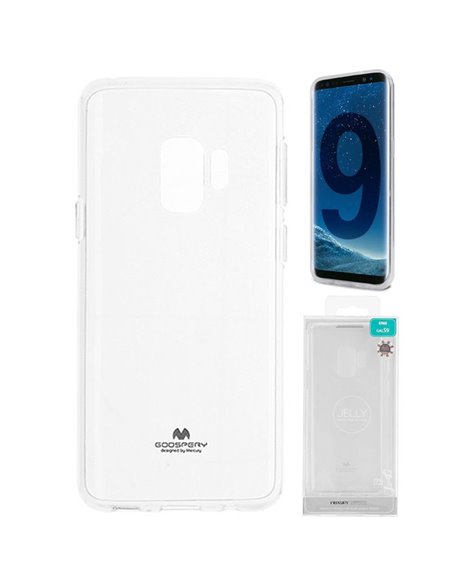 CUSTODIA per SAMSUNG GALAXY S9 (SM-G960) IN GEL TPU SILICONE TRASPARENTE ALTA QUALITA' MERCURY BLISTER