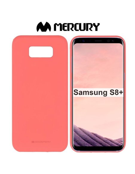 CUSTODIA per SAMSUNG GALAXY S8 PLUS (SM-G955) IN GEL TPU SILICONE COLORE ROSA ALTA QUALITA' MERCURY SOFT BLISTER