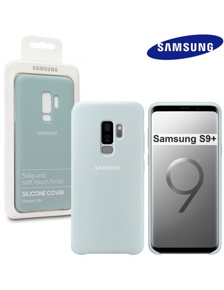 CUSTODIA ORIGINALE per SAMSUNG GALAXY S9 PLUS (SM-G965) - SILICONE COVER COLORE BLU EF-PG965TLEGWW BLISTER