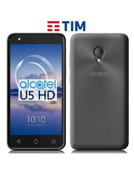 CUSTODIA per ALCATEL U5 HD, TIM SMART HD (5') IN GEL TPU SILICONE TRASPARENTE