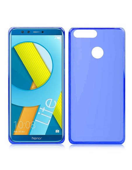 CUSTODIA per HUAWEI HONOR 9 LITE IN GEL TPU SILICONE COLORE BLU TRASPARENTE