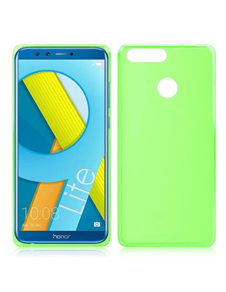 CUSTODIA per HUAWEI HONOR 9 LITE IN GEL TPU SILICONE COLORE VERDE TRASPARENTE