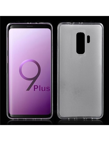 CUSTODIA per SAMSUNG GALAXY S9 PLUS (SM-G965) IN GEL TPU SILICONE COLORE BIANCO TRASPARENTE