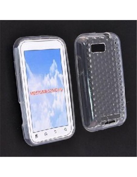 CUSTODIA GEL TPU SILICONE SEMI-RIGIDA per MOTOROLA MB525 DEFY COLORE BIANCO