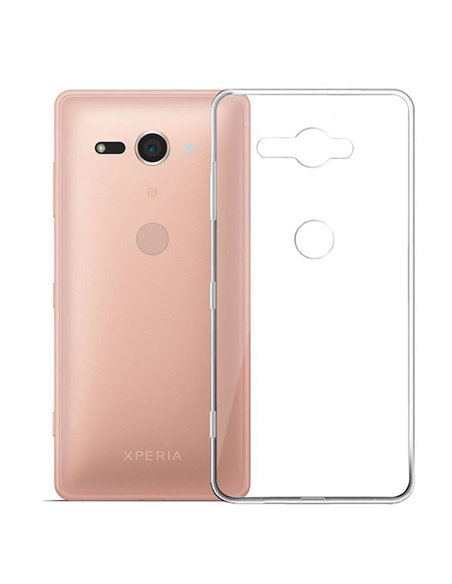 CUSTODIA per SONY XPERIA XZ2 COMPACT (H8314), XZ2 COMPACT DUAL SIM (H8324) IN GEL TPU SILICONE TRASPARENTE