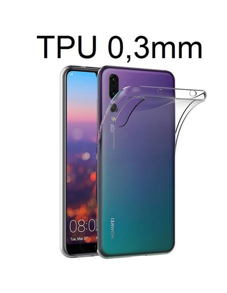 CUSTODIA per HUAWEI P20 PRO IN GEL TPU SILICONE ULTRA SLIM 0,3mm TRASPARENTE