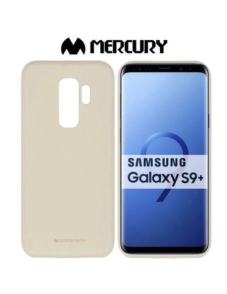 CUSTODIA per SAMSUNG GALAXY S9 PLUS (SM-G965) IN GEL TPU SILICONE COLORE BEIGE ALTA QUALITA' MERCURY SOFT BLISTER