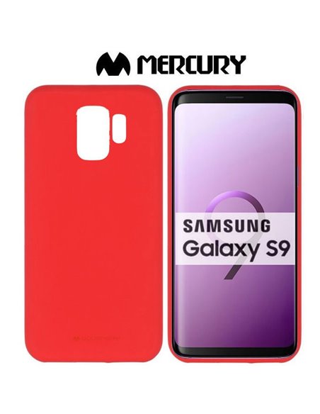 CUSTODIA per SAMSUNG GALAXY S9 (SM-G960) IN GEL TPU SILICONE COLORE ROSSO ALTA QUALITA' MERCURY SOFT BLISTER