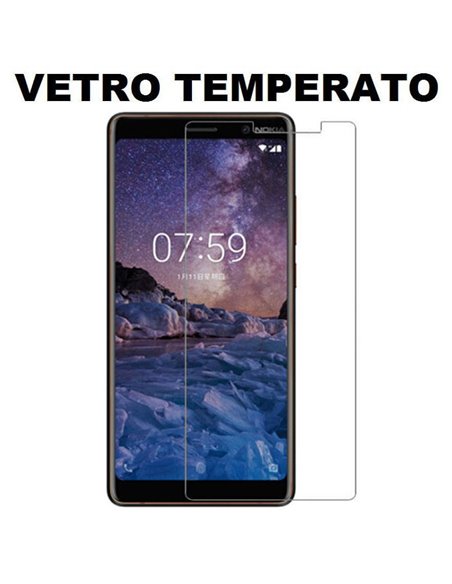 PELLICOLA per NOKIA 7 PLUS - PROTEGGI DISPLAY VETRO TEMPERATO 0,33mm - ATTENZIONE: potrebbe rimanere alzata nelle parti curve!