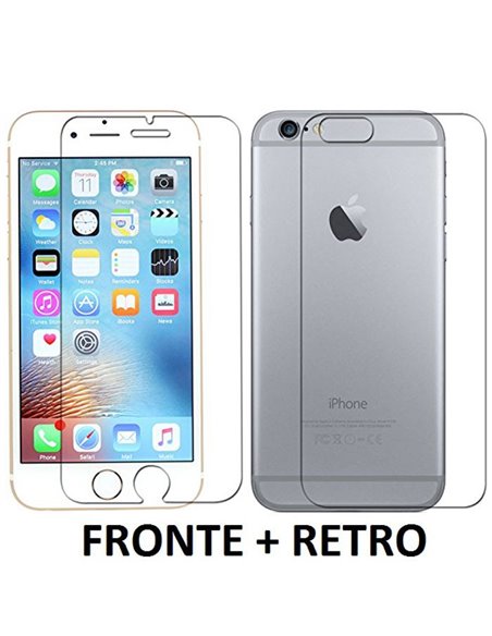 PELLICOLA per APPLE IPHONE 6, IPHONE 6S 4,7' POLLICI - PROTEGGI DISPLAY FRONTE + RETRO