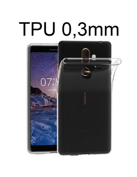 CUSTODIA per NOKIA 7 PLUS IN GEL TPU SILICONE ULTRA SLIM 0,3mm TRASPARENTE