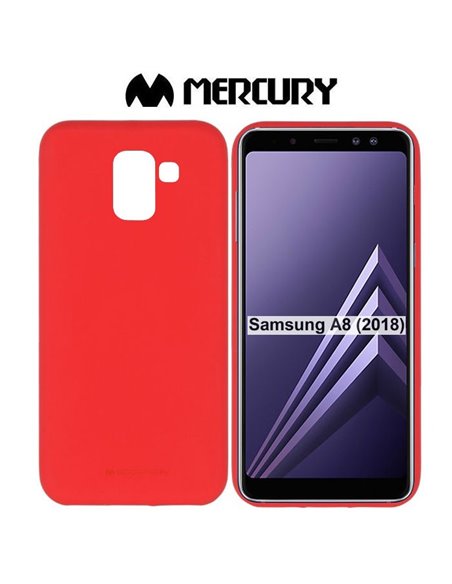 CUSTODIA per SAMSUNG GALAXY A8 (SM-A530), GALAXY A5 2018 IN GEL TPU SILICONE COLORE ROSSO ALTA QUALITA' MERCURY SOFT BLISTER