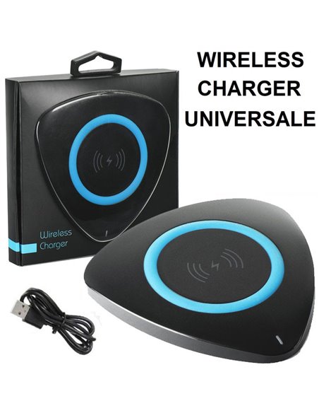 TRAVEL CASA WIRELESS 5W CERTIFICATO QI PER TUTTI I DISPOSITIVI DOTATI DI TECNOLOGIA QI COLORE NERO CONFEZIONATO IN BLISTER