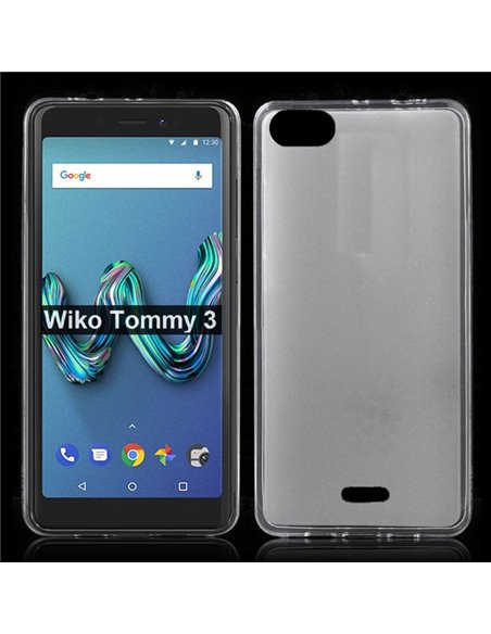 CUSTODIA WIKO TOMMY 3 IN GEL TPU SILICONE COLORE BIANCO TRASPARENTE