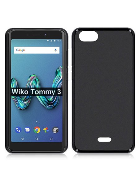 CUSTODIA WIKO TOMMY 3 IN GEL TPU SILICONE COLORE NERO