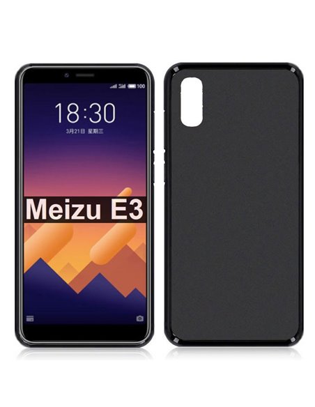 CUSTODIA per MEIZU E3, E3 J-20 IN GEL TPU SILICONE COLORE NERO