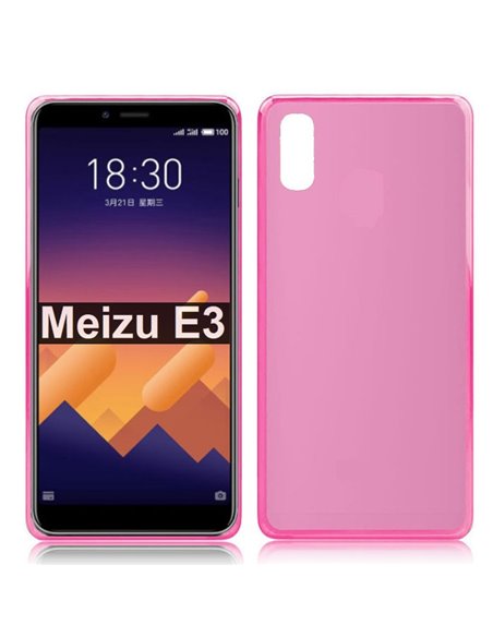 CUSTODIA per MEIZU E3, E3 J-20 IN GEL TPU SILICONE COLORE ROSA TRASPARENTE