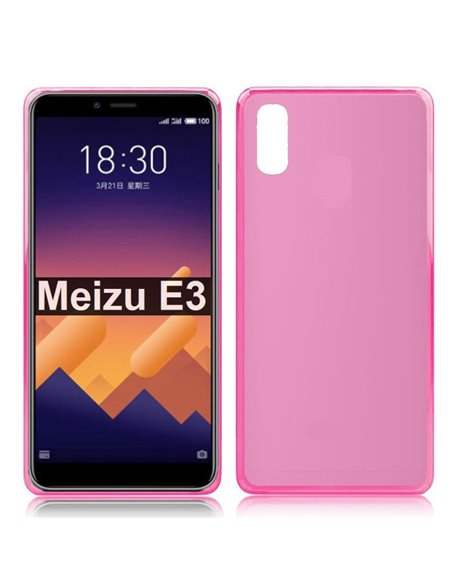 CUSTODIA per MEIZU E3, E3 J-20 IN GEL TPU SILICONE COLORE ROSA TRASPARENTE