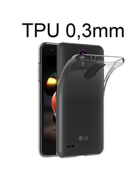 CUSTODIA per LG K9, K8 (2018) IN GEL TPU SILICONE ULTRA SLIM 0,3mm TRASPARENTE