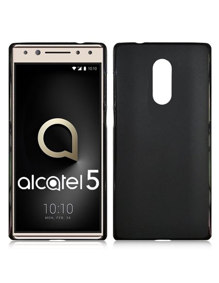 CUSTODIA per ALCATEL 5 IN GEL TPU SILICONE COLORE NERO