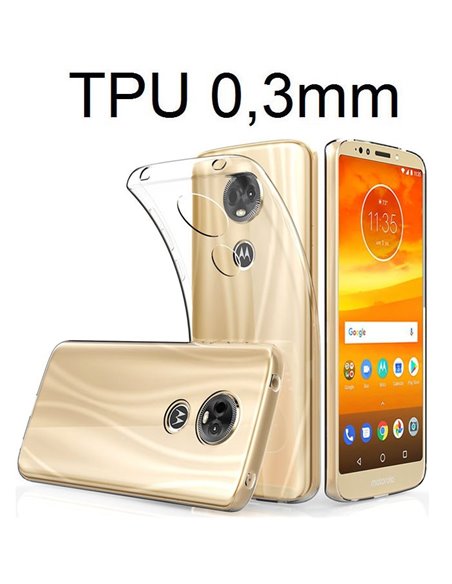 CUSTODIA per MOTOROLA MOTO E5 PLUS (5Âª generazione) 6.0'- IN GEL TPU SILICONE ULTRA SLIM 0,3mm TRASPARENTE