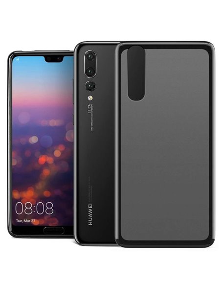 CUSTODIA per HUAWEI P20 PRO IN GEL TPU SILICONE COLORE NERO