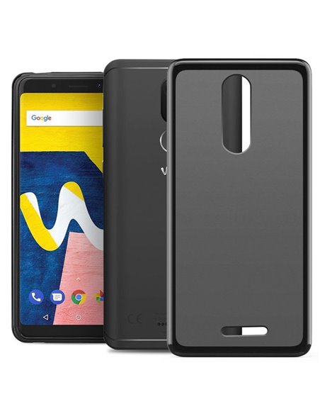 CUSTODIA per WIKO VIEW LITE IN GEL TPU SILICONE COLORE NERO