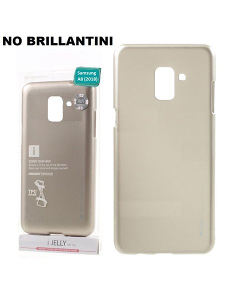 CUSTODIA per SAMSUNG GALAXY A8 (SM-A530), GALAXY A5 2018 IN GEL TPU SILICONE ORO ALTA QUALITA' MERCURY I-JELLY (NO BRILLANTINI)