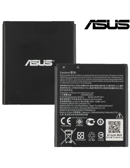 BATTERIA ORIGINALE per ASUS ZENFONE C, ZC451CG, Z007 - 2160 mAh LI-ION B11P1421 BULK