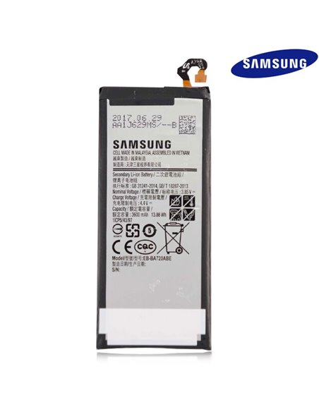 BATTERIA ORIGINALE per SAMSUNG SM-A720 GALAXY A7 2017 CON FLAT - 3600 mAh LI-ION EB-BA720ABE BULK