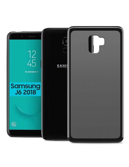 CUSTODIA per SAMSUNG GALAXY J6 2018 (SM-J600F) IN GEL TPU SILICONE COLORE NERO