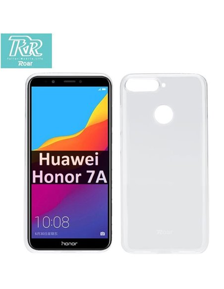 CUSTODIA per HUAWEI HONOR 7A, Y6 PRIME 2018, HONOR 7A PRO IN GEL TPU SILICONE TRASPARENTE ALTA QUALITA' ROAR COLORFUL