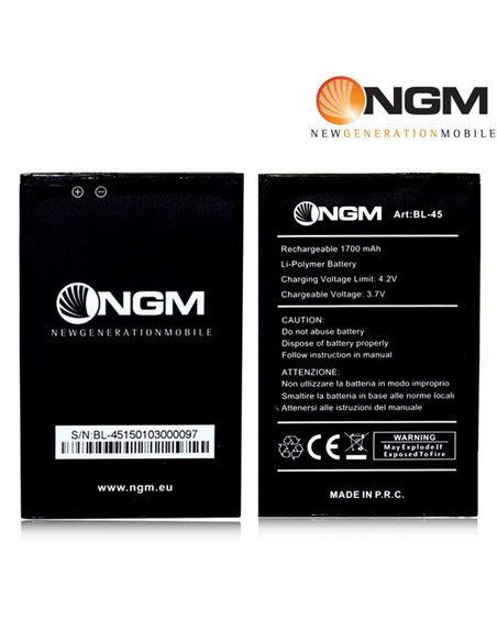 BATTERIA ORIGINALE per NGM WEMOVE POLARIS - 1700 mAh LI-ION BL-45 BULK