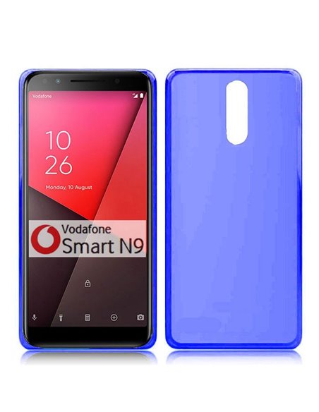 CUSTODIA per VODAFONE SMART N9 IN GEL TPU SILICONE COLORE BLU TRASPARENTE