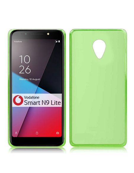 CUSTODIA per VODAFONE SMART N9 LITE IN GEL TPU SILICONE COLORE VERDE TRASPARENTE