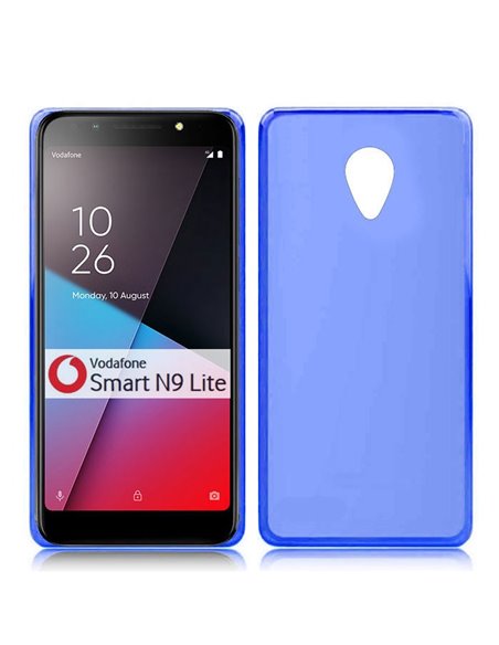 CUSTODIA per VODAFONE SMART N9 LITE IN GEL TPU SILICONE COLORE BLU TRASPARENTE