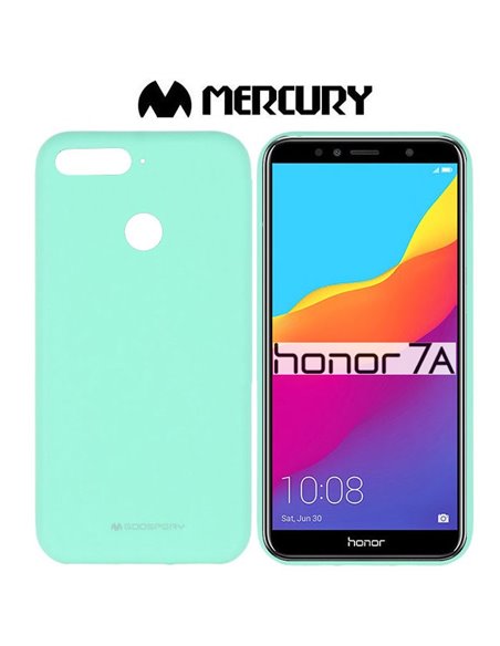 CUSTODIA per HUAWEI HONOR 7A, Y6 PRIME 2018, HONOR 7A PRO IN GEL TPU SILICONE VERDE ACQUA ALTA QUALITA' MERCURY SOFT BLISTER