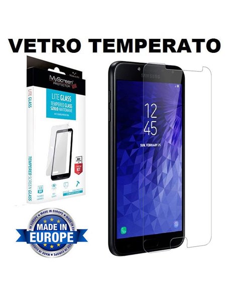 PELLICOLA per SAMSUNG GALAXY J4 2018 (SM-J400F) - PROTEGGI DISPLAY IN VETRO TEMPERATO 9H 0,33mm MYSCREEN BLISTER