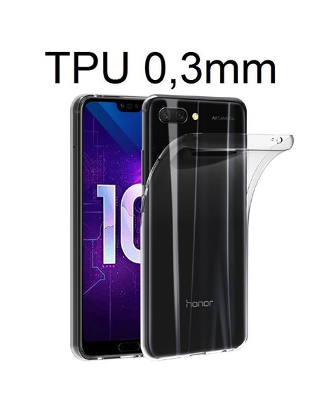 CUSTODIA per HUAWEI HONOR 10 (5.84') IN GEL TPU SILICONE ULTRA SLIM 0,3mm TRASPARENTE