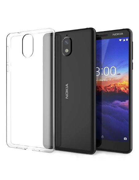 CUSTODIA per NOKIA 3.1 (5.2') IN GEL TPU SILICONE TRASPARENTE