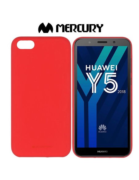 CUSTODIA per HUAWEI Y5 2018, Y5 PRIME 2018, HONOR 7S IN GEL TPU SILICONE COLORE ROSSO ALTA QUALITA' MERCURY SOFT BLISTER