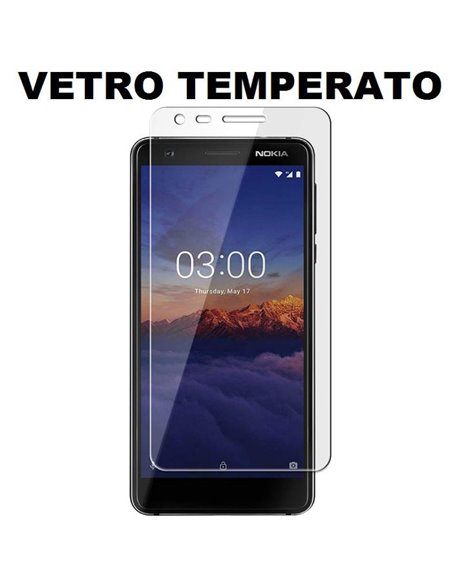 PELLICOLA per NOKIA 3.1 (5.2') - PROTEGGI DISPLAY VETRO TEMPERATO 0,33mm - ATTENZIONE: Non copre la parte arrotondata!