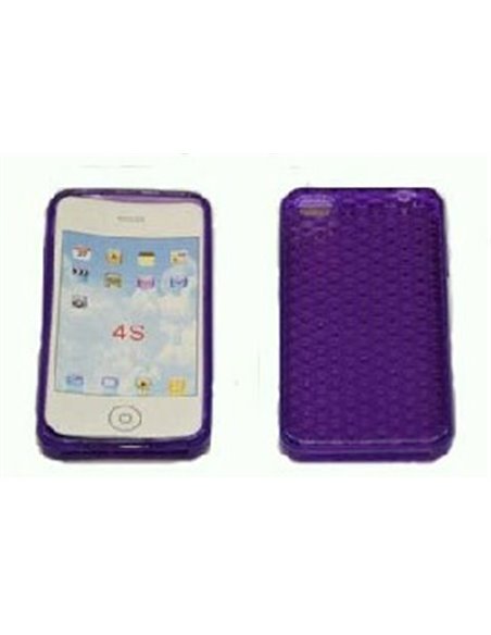 CUSTODIA GEL TPU SILICONE SEMI-RIGIDA per IPHONE 4, 4s COLORE VIOLA