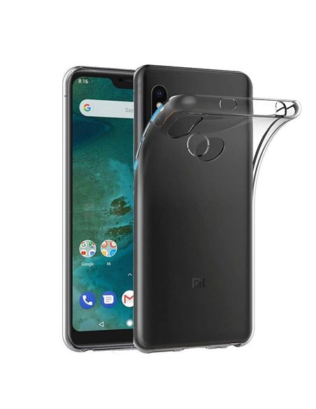 CUSTODIA per XIAOMI MI A2 LITE, REDMI 6 PRO IN GEL TPU SILICONE TRASPARENTE