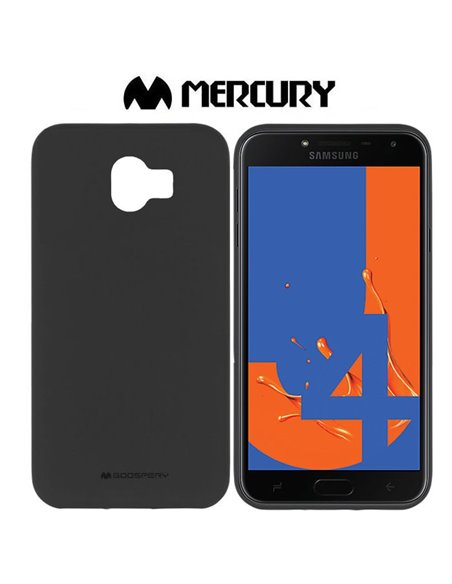 CUSTODIA per SAMSUNG GALAXY J4 2018 (SM-J400F) IN GEL TPU SILICONE COLORE NERO ALTA QUALITA' MERCURY SOFT BLISTER