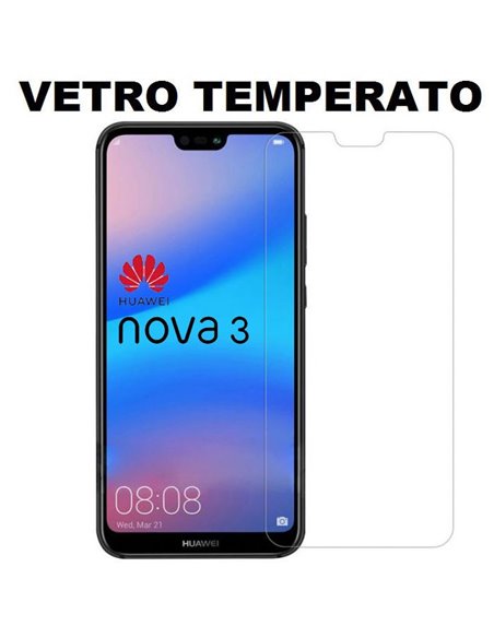 PELLICOLA per HUAWEI NOVA 3 - PROTEGGI DISPLAY VETRO TEMPERATO 0,33mm-ATTENZIONE: potrebbe rimanere alzata nelle parti curve!