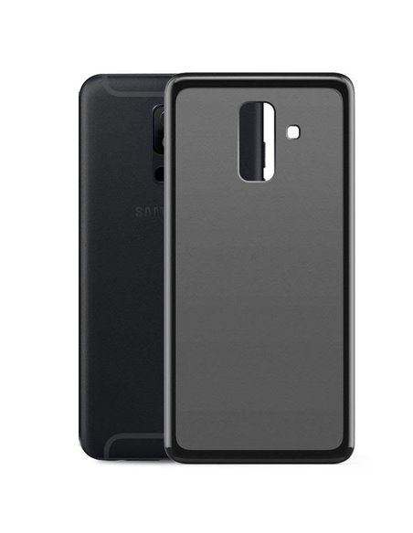 CUSTODIA per SAMSUNG GALAXY A6 PLUS 2018 (SM-A605) IN GEL TPU SILICONE COLORE NERO