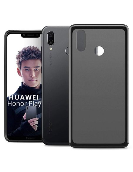 CUSTODIA per HUAWEI HONOR PLAY IN GEL TPU SILICONE COLORE NERO