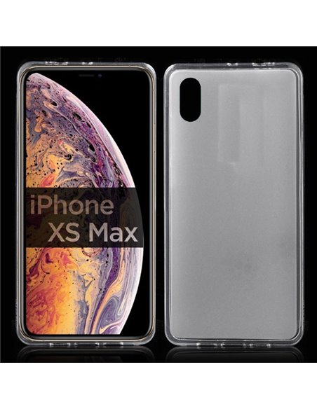 CUSTODIA per APPLE IPHONE XS MAX (6.5') IN GEL TPU SILICONE COLORE BIANCO TRASPARENTE